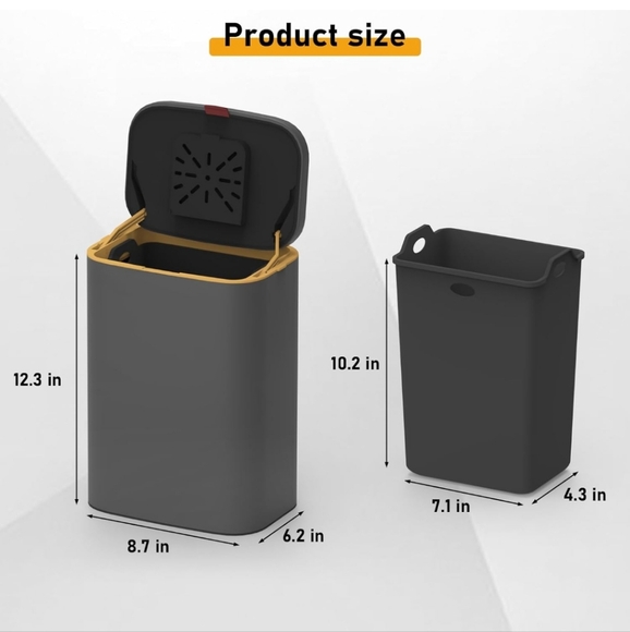 Outdoor Dog Poop Trash Can with Lid and Activated Carbon Filter Wall-Mounted - Picture 2 of 8